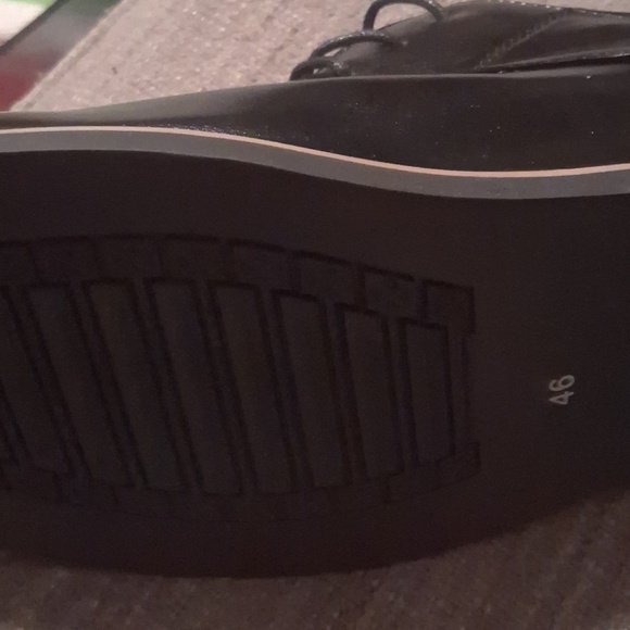 NWT Tanner Classic Black Men\'s Derby Dress Shoes Size 12 EU 46 and original bag main image 13